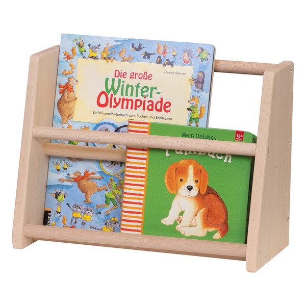 Bücherregal für Kinder-Spielständer Mia | Waldorf Spielhaus | Buche